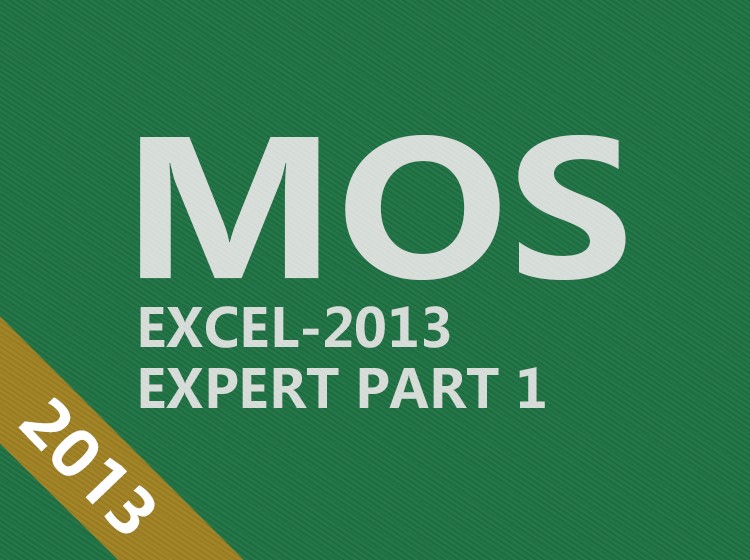 MOS Excel 2013 Part1专家..